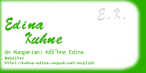 edina kuhne business card